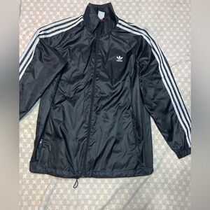 Adidas Black Full Zip Track Jacket Inside Violet Eyeball Floral Art Design M